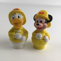 Disney Mickey Mouse Firefighter Fireman Donald Figure Finger Puppet Vint... - $24.70