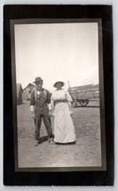 RPPC Ma And Pa on the Farm Man Woman Wagon Barns c1912 Postcard B30 - £6.34 GBP