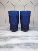 Avon Royal Sapphire Iced Tea Tumblers Glass(es) Set of 2 - $13.86