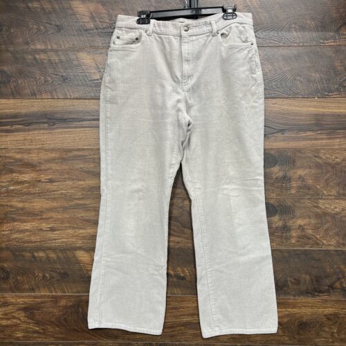 Vintage Lauren Jeans Co Ralph Corduroy Gray Bootcut Pants Womens 14 West... - $18.86