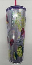 Starbucks Fall 2023 Lilac Jellyfish &amp; Parasols 24 Oz Venti Cold Cup Tumb... - £15.67 GBP