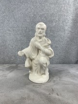 Vintage Large Nativity Ceramic Kneeling Wiseman White Pearlized Iridesce... - £12.60 GBP