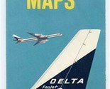 Delta Airlines System Route Maps Continental Eastern Caribbean 1969 - $17.80
