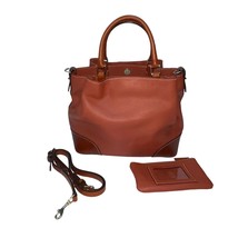 Dooney Bourke Satchel Handbag Saddle Trim Pebble Grain Leather Brenna Pouch - £335.12 GBP