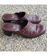Clarks Heels Women&#39;s Brown Leather Slip On Heels - Size 6.5 - £17.29 GBP