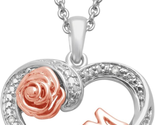Mother&#39;s Day Gifts for Mom Her Wife, Heart Mom Script and Rose Necklace ... - $81.05