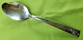 Soup Spoon Cobblestone Pattern Oneida Ltd. Stanhome Stainless Daffodil   7 1/4&quot; - £4.74 GBP