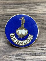 Bermuda Travel Souvenir Lapel Pin Onion Blue Background Estate Jewelry F... - $7.91