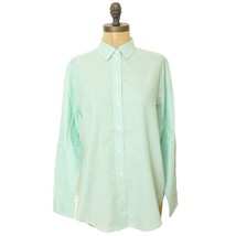 Everlane Mint Green And White Striped Cotton The Relaxed Oxford Shirt Size 4 NWT - £22.00 GBP