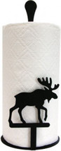 Wrought Iron Paper Towel Holder Stand Moose Animal Kitchen Home Decor Table - £34.09 GBP