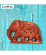 Ethnic Elephant Sri Lanka Box With Secret Puzzle Plaque For Rare Jewelry - $1,121.06 MXN