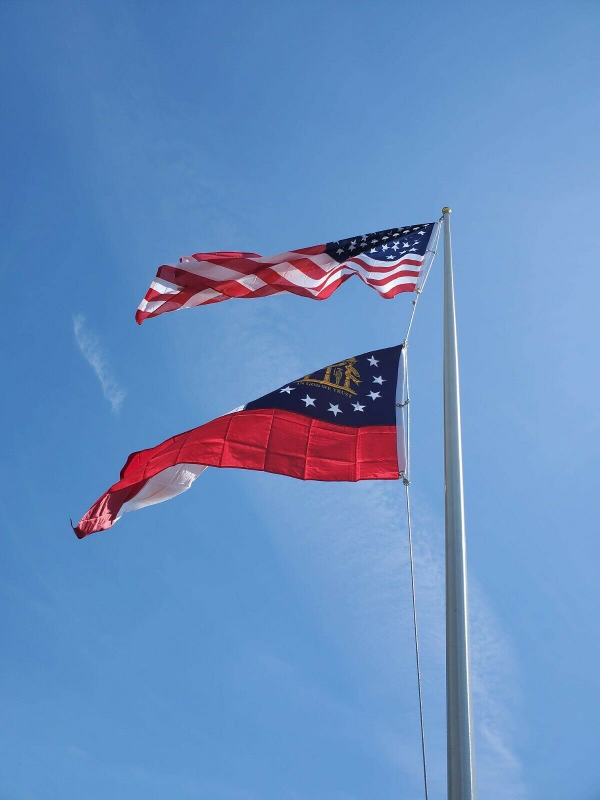 12&quot;x18&quot; Commercial USA U.S. Stars American Flag Printed Nylon Stripes Go... - $8.88