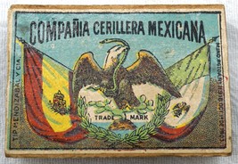 Rare Matchbox Campania Cerillera Mexicana Foldout Top Eagle ` Lion Lady ... - $9.99