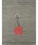 God Bless You Religious Plastic Keychain Key Ring - $8.23 CAD