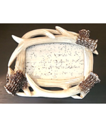 Deer Hunting Antlers Picture Frame 4x6&quot; Photo Outdoor Mancave Lodge Cabi... - €17,24 EUR