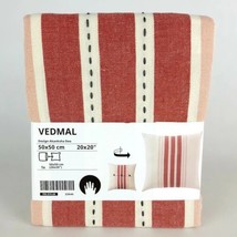 IKEA Vedmal Cushion Cover Handmade Stripe Light Red Pink  20x20&quot; New 705... - £21.33 GBP