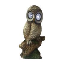 Decorative Brown Owl Solar Powered Outdoor Garden Light - B - £23.21 GBP