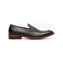 Stacy Adams Prentice Moc Toe Slip On Shoes Black Tumbled 25649-007 image 2