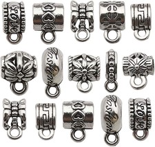 WOCRAFT 100 pcs Clasp Bail beads Charms Bail Tube Beads Loose Spacer Bea... - €16,96 EUR