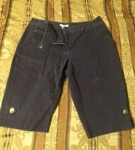 Women&#39;s Cato Cargo Capri Pants--Size 8--Dark Blue - £7.81 GBP