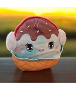 Maya the Mint Squishmallow Ice Cream Sundae Ear Muffs 10&quot; x 8&quot; Kelley Toy - $13.86