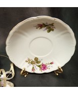 2442 Antique Made In Japan Fancy Floral Rose Saucer  - $4.00