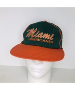 Vintage Miami Hurricanes Embroidered Script Snapback Hat Cap Made In USA... - €25,70 EUR