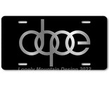 DOPE Audi Rings Inspired Art on Black FLAT Aluminum Novelty License Tag ... - $17.99