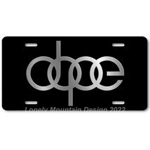 DOPE Audi Rings Inspired Art on Black FLAT Aluminum Novelty License Tag Plate - £14.32 GBP