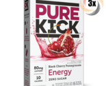 3x Packs Pure Kick Black Cherry Pomegranate Drink Mix | 6 Singles Each |... - $11.27