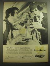 1958 Northwest Orient Airlines Ad - Et tu, Brute, can enjoy Imperial Service - £14.73 GBP