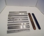Lot of 8 stainless steel 6 in. Pocket Rule Rulers various brands Dunlap ... - $24.74