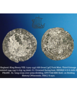 1544-1547 England König Henry VIII Ar Grütze (4d) York Mint Dritte Coina... - £155.16 GBP