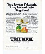 1979 Triumph cigarettes Print Ad Menthol filter 8.5&quot; x 11&quot; - $18.92