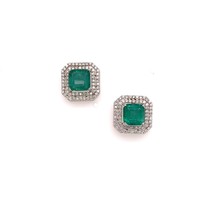 Natural Emerald Diamond Earrings 14k Gold 4.72 TCW Certified $8,950 113440 - £2,760.54 GBP