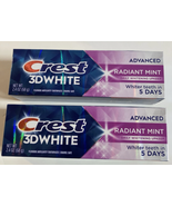 2x Crest 3D White Advanced Teeth Whitening Toothpaste, Radiant Mint, 2.4... - $13.50 CAD