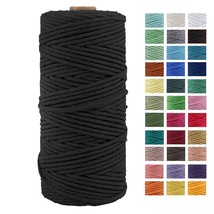 3Mm X 109Yards Macrame Cord Thick Natural Cotton Macrame Rope, 4 Strand Twisted  - £11.79 GBP