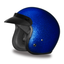 Daytona Helmet CRUISER- BLUE MET Open Face DOT Motorcycle Helmets Vespa - $118.76