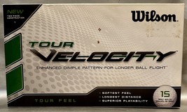 Wilson Tour Velocity Tour Feel Golf Balls NEW  Pack Of 15 Balls NEW ~ More Win! - $14.94
