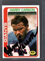Harry Carson Signed Autographed 1978 Topps Card - New York Giants - $7.95