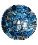 Blue Agate Handmade Round Sink Wash Basin Bathroom &amp; Kitchen Decor Acces... - £1,006.77 GBP