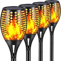 Upgraded Larger Solar Torch Lights Waterproof Outdoor Dancing Flames Lig... - £107.18 GBP