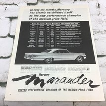 Vintage 1963 Mercury Merauder Automobile Car Advertising Art Print Ad  - $9.89