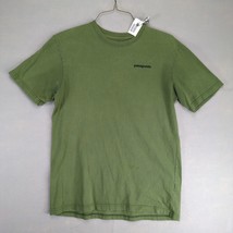 Patagonia Regular Fit Men&#39;s S T-Shirt Green Logo Organic Cotton Outdoor ... - $25.00