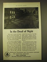 1924 AT&T Bell System Ad - In the dead of night - $18.49