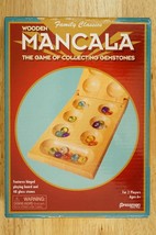 Pressman Mancala Game Real Wood Folding Set Multicolor Glass Stones 2 Player - £15.31 GBP