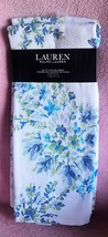 NWT Ralph Lauren Kitchen Towel Set White Blue Green Floral Terry Cloth Backing - $22.46