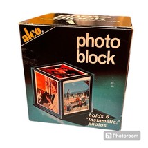 Alco Vintage 1970 Instamatic Photo Cube Block Desk Photo Frame Holder 6 Pictures - £15.63 GBP