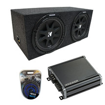 Universal Car Stereo Rearfire Sealed Dual 12 Kicker Comp C12 Sub Box Cxa8001 Amp - £651.91 GBP