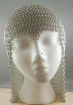 Medieval Hood Chainmail Coif Chainmail Medieval Reenactment Armor Christmas Gift - £44.15 GBP